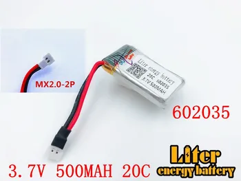 602035 3.7 V 500mAh baterie Lipo Pentru Hubsan h107d MJXRC F47 Difeida DFD F180 FY310B m62R 3.7 V 500 mah Lipo Baterie + incarcator USB