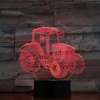 Tractoare 3D Lampă Lumina de Noapte Bec LED Multi-color Flash Fade Vacanță elemente de Recuzită de Crăciun Cadouri de Craciun Pentru Copii Fată Decor Acasă