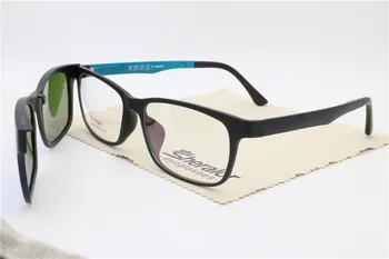 Ultra light 006 ULTEM formă pătrată optice rama de ochelari cu clip magnetic pe polarizat ochelari de soare lentile la îndemână 2 in 1 pentru ochelari