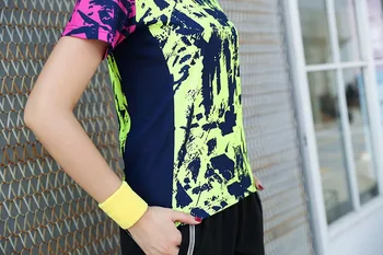Fata / Barbati tricou de Tenis , Badminton tricou Portocaliu Tineret Kituri , tenis de masă uniformă , camiseta tenis, pantaloncini de tenis