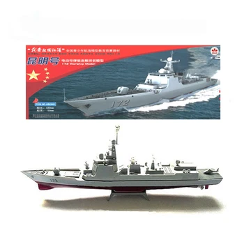 Transport gratuit Kunming Distrugător de Rachete Ghidate Electric Asamblare Modelul Gear Două Prop Alimentat Navă de război DIY Jucărie pentru copii cadou navy