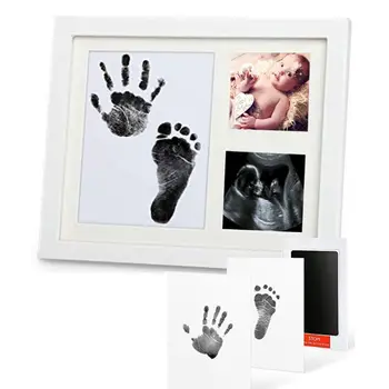 Copilul Amprenta Kit Amprenta Cadru de Imagine cu în condiții de Siguranță și Non-Toxice de Cerneală Pad Perfect Nou-nascutului Suveniruri Fete Baieti Duș Cadou B36E