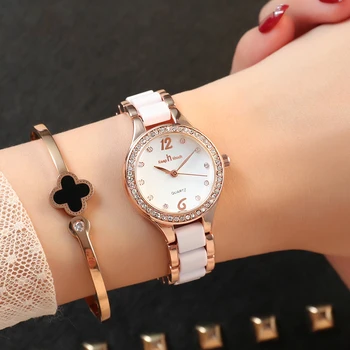 Femei Ceasuri De Lux Quartz Sex Feminin Ceasuri De Mână De Moda Casual Diamond Ladies Watch Cadouri Pentru Femei Ceas Cu Cutie Reloj Mujer