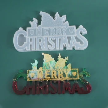 DIY Cristal Rășină Epoxidică Mucegai Scrisori de Crăciun Ornamente Enumerate Decor Pandantiv Silicon Mucegai