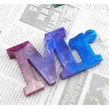 3 Pack DIY Scrisoare Alfabet Mr & Mrs Epoxidice Rășină de Turnare Matrite Arta Ambarcațiunile de Instrumente M2EA