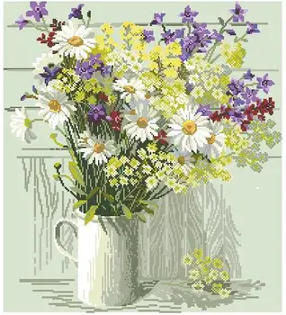 Calitate De Top Populare Minunat Numărat Goblen Kit Daisy Mușețel Flori De Mușețel Flori Este 105.2