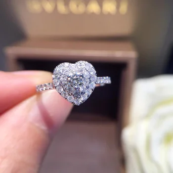 Diamant Natural de Aur 18K Aur curat Frumos Inel Inel de Piatră prețioasă Bun de Lux la Modă Partid Clasic de Bijuterii Fine Fierbinte Vinde Nou 2020