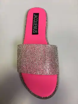 2020 Diamant Sandale Femei Transparent Apartamente Pantofi De Mari Dimensiuni De Sex Feminin Clar Pantofi Doamnelor Roman Plaja Sandalias Mujer