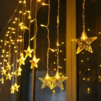 Decoratiuni de craciun pentru Casa Zână Lumini LED Perdea de Lumini Șir Pomul de Crăciun Decor Ornamente Ghirlanda de Anul Nou Decor Acasă