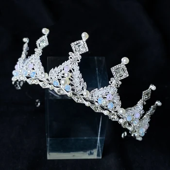 European 2020 Elegant De Cristal De Aur Regina Mare Coroana De Mireasa Rochie De Mireasa Frizură Accesorii De Coroana