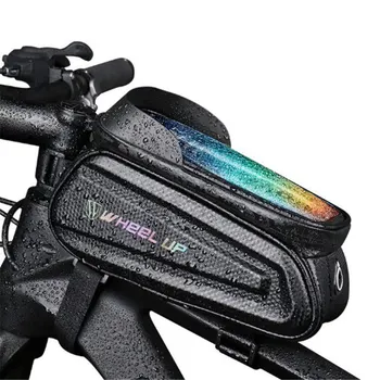 Hard shell bicicleta geanta fața fascicul sac de biciclete de munte telefon mobil touch ecran 7inch tub sac geantă de șa, echipament de echitatie