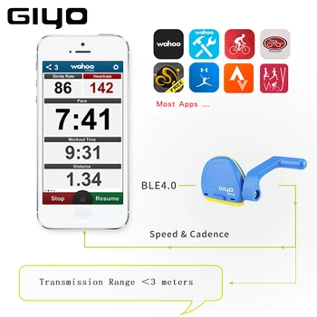 GIYO de Calculator pentru Biciclete Biciclete Cod Masă de Cadență Bluetooth Inteligent Wireless Biciclete Vitezometru Echipamente Sportive, Accesorii pentru Biciclete