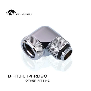 Bykski B-HTJ-L14-RD90 de 90 de Grade potrivit Pentru OD14mm Tubulatura Rigida Dublu Feminin/Masculin-FemaleRotary Conector G1/4 Parte de Compresie