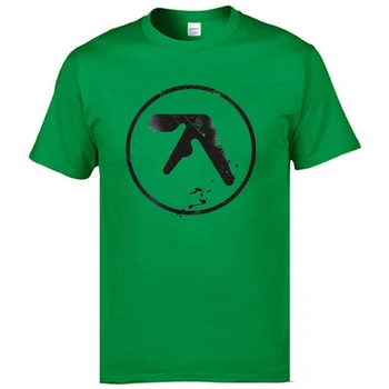 Aphex Twin Logo-ul Techno Tricou Dominantă Echipajul Gât Unic Maneca Scurta Bumbac Student T-shirt 2019 Ziua Tricou