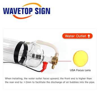 WaveTopSign Co2 Laser Tub Lungime 1250 mm 60W cu Laser Tub de Sticlă Dia.60mm folosi pentru emisiile de CO2 pentru Gravare cu Laser Masina de debitat
