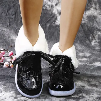 Brand Cizme de Iarna de Argint Femei Cizme de Zăpadă Lady Pantofi de Cald Fata de moda frumos în căutarea Rotund Toe Cross-legat Zapatos De Mujer
