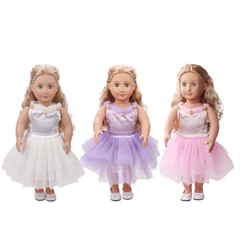 Haine papusa 3 culoare printesa rochie de mireasa jucărie accesorii se potrivesc 18 inch Fata de papusa si 43 cm baby dolls c438-c440