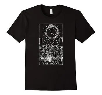 Fashionshow-RD Vara Teuri XVII Luna Carte de Tarot T-Shirt Design de Epocă Femei Barbati Unisex tricouri Topuri Gotic Tees