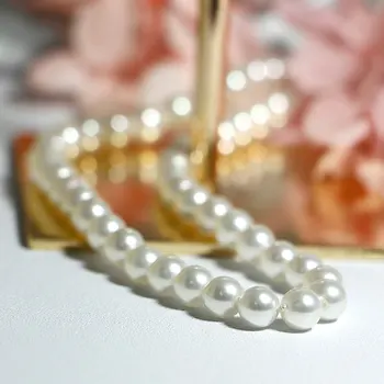 Elegant Clasic de Bijuterii 90cm lumină strălucitoare 6mm coajă colier de perle de Argint 925 Coada Lanț pentru Femei