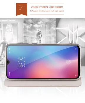 Pentru Xiaomi Mi de Caz 9 MOFI Flip Piele PU Stand de Cazuri Pentru Xiaomi Mi9 Stil de Carte de Carte, Stil de Acoperire