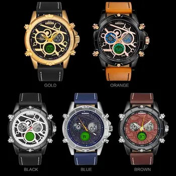 BOAMIGO Brand de Lux ceasuri LED Quartz, Cronograf rezistent la apa ceasul часы