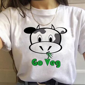 Harajuku Ulzzang Grafic Vegan Femei T Shirt pentru Femei Tricou Tricouri tricou Nou coreean Kawaii Haine de sex Feminin Topuri Tricouri