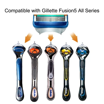 Aparat De Ras Lame Pentru Gillette Fusion Cu 5 Fata De Ras Casete Lamă Dreaptă Lamă De Ras Barba Caz De Inlocuit Capete Pentru Bărbați
