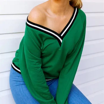 De Iarnă din 2018 Noua Moda Mozaic Hoodies Femei de Culoare Verde Pulover Tricoul de sex Feminin Trening M-XXL