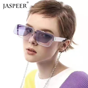 JASPEER Nou Pătrat ochelari de Soare Barbati Femei Brand de Lux de Design Negru Albastru Oglinda Ochelari de sex Feminin de Ochelari Ochelari de UV400