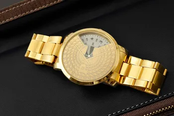 Paidu Creatoare de Moda placă Turnantă Bărbați Ceasuri de Lux, Ceasuri de Aur din Oțel Inoxidabil Trupa Cuarț Ceas de mână de sex Masculin Ceas reloj hombre