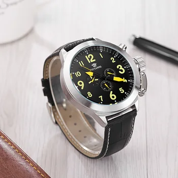 NOUA Moda OUYAWEI Brand de lux Automatic Mecanic Mens Watch Bărbați Ceasuri de mana din piele Trupa Casual Ceas Analogic Orologio Uomo