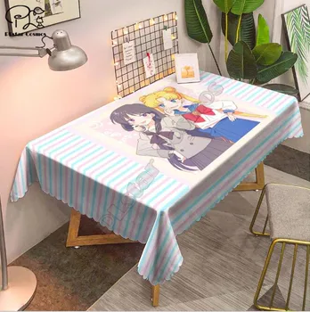 Față de masă Sailor Moon 3D imprimate Pătrată/Dreptunghiulară Praf-dovada Capac de Masa Pentru Petrecere, Decor Acasă TV Acoperă