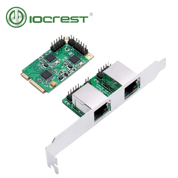 IOCREST Mini PCI-Express Dual Gigabit Ethernet Controller Card RTL8111 Chips-uri 2 port rj45 Lan 10/100/1000 mbps Nic placa de Retea