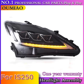 OUMIAO Accesorii Auto Lampă de Cap pentru Lexus IS250 2006-2012 Full LED Lumina Cap cu Secvențiale Indicator