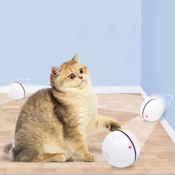 Creative Pisica Jucarii Interactive Automat de Rulare Pisica Minge pentru Caini USB Smart LED Flash Pisica Jucării Electronice, Jucării Câine