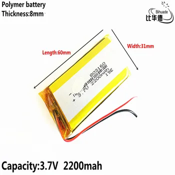Bun Qulity Litru de energie baterie 3.7 V,2200mAH 803160 Polimer litiu-ion / Li-ion pentru tablet pc-ul BĂNCII,GPS,mp3,mp4