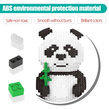 3689pcs Creator Mini Blocuri DIY Assemable China Prețioase Panda Model de Blocuri de Diamant Animal Cărămizi Seturi de Jucării pentru Copii