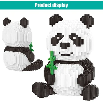 3689pcs Creator Mini Blocuri DIY Assemable China Prețioase Panda Model de Blocuri de Diamant Animal Cărămizi Seturi de Jucării pentru Copii