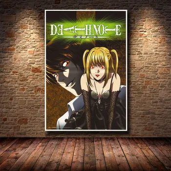 Acasă Decor Imprimat Perete opera de Arta Panza Pictura Death Note Anime Abstract Nordic Stil Acuarelă Postere pentru Camera Copiilor