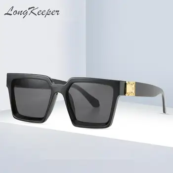 LongKeeper Supradimensionat ochelari de Soare Patrati Bărbați Femei Retro Ochelari de Soare Brand de Lux Vintage Designer UV400 Ochelari de Oculos de sol