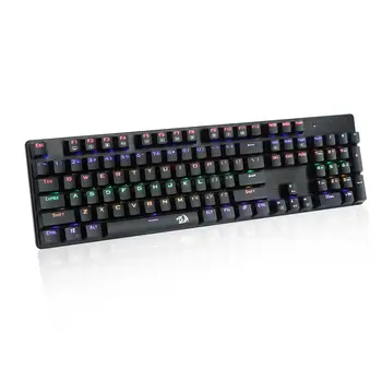 K-100 Tastatură Mecanică de Gaming , Panou Metalic Rainbow LED Backlit Outemu Albastru Comutator Clicky 104 Taste NE Layout Keyboard