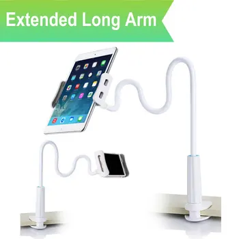 Ascromy telefon Mobil Tablet Stand Suport Clip Pentru iPad Pro 11 10.5 9.7 iPhone XS Max Perete Braț Lung Flexibil Gooseneck Suport de Metal