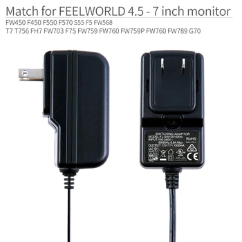 Feelworld DC 12V 1.5 a Putere Adaptor de Alimentare de Comutare Acasă pentru 100V 240V 50/60Hz pentru Feelworld F570 T7 FW703 FW759 S55