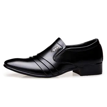 Brand de lux din Piele PU de Moda, Oameni de Afaceri Rochie Mocasini Ascuțite Negru Pantofi Oxford Respirabil Formale Pantofi de Nunta