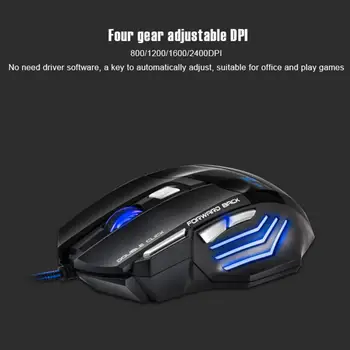 IMICE X7 Gaming Mouse Ergonomic Design 7 Butonul 4 viteze DPI Ajustare ABS Dublu-clic pe Tasta Mouse-ul Optic pentru Calculator