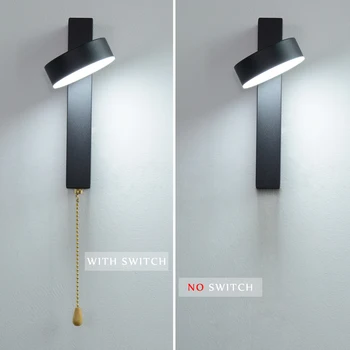 LED lămpi de perete de interior cu switch9W lampă de perete camera de zi dormitor Nordic moderne de perete de lumină culoar studiu de lectură sconces perete