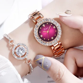 Femei De Lux Ceasuri Magnetic Diamant Gradient Brățară Ceas Casual Oțel StrapThanksgiving Cadou De Crăciun Relogio Feminino