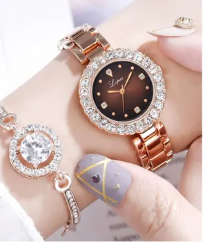 Femei De Lux Ceasuri Magnetic Diamant Gradient Brățară Ceas Casual Oțel StrapThanksgiving Cadou De Crăciun Relogio Feminino
