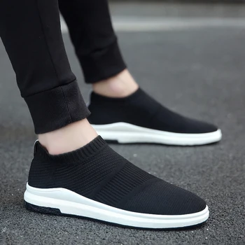 Pantofi Pentru Bărbați Adidași De Moda De Vara Plasă Pantofi Casual Barbati Apartamente Lumina Respirabil Întinde Șosete, Adidași De Dimensiuni Mari Slip On Mocasini