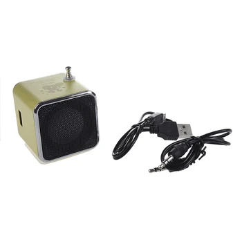 TD-V26 Portabil Mini Difuzor Digital cu Micro SD / TF / USB /FM (Verde)-Hot
